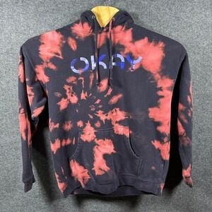 Okay Bleach‎ Tie Dye Hoodie Mens Large Pullover Sweatshirt Graphic Print